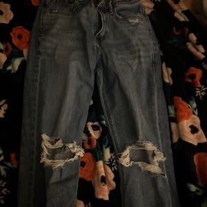 American Eagle Outfitters Ripped Blue Boyfriend Jeans